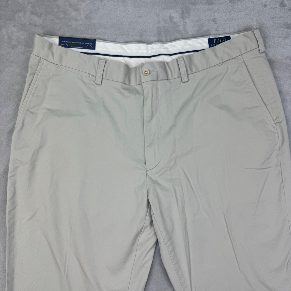 Polo Ralph Lauren Chino Pants Men 40x30 Tan Straight Stretch Classic New Preppy - Picture 3 of 13